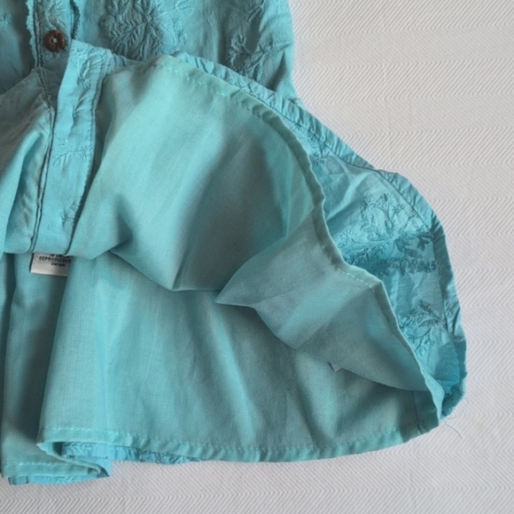 max studio floral embroidered cross-back peplum tank blouse 3T toddler girls - Picture 4 of 9